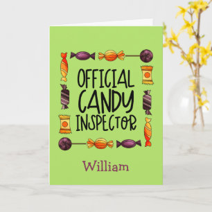 Official Candy Inspector Halloween Greeting Card