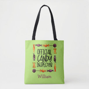 Official Candy Inspector Halloween Tote Bag