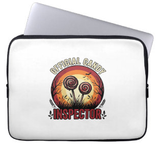 Official Candy Inspector Vintage Halloween Shirt D Laptop Sleeve