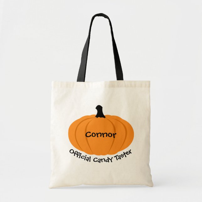 Official Candy Taster Custom Trick or Treat Candy Tote Bag (Front)