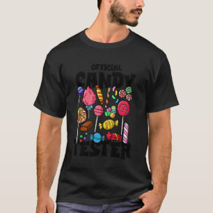 Official Candy Tester Costume Funny Lollipop Hallo T-Shirt