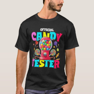 Official Candy Tester Costume Funny Lollipop Hallo T-Shirt
