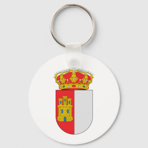 Official Castile-La Mancha Spain Coat Arms Symbol Key Ring