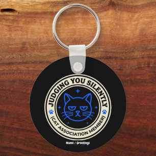Official Cat Association Member Judging You Silen Key Ring
