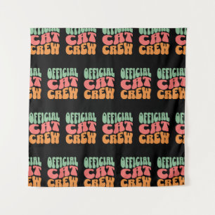 Official Cat Crew Funny Cat Lover Tapestry