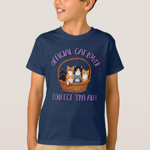 Official Cat Lover – Collect ‘Em All T-Shirt