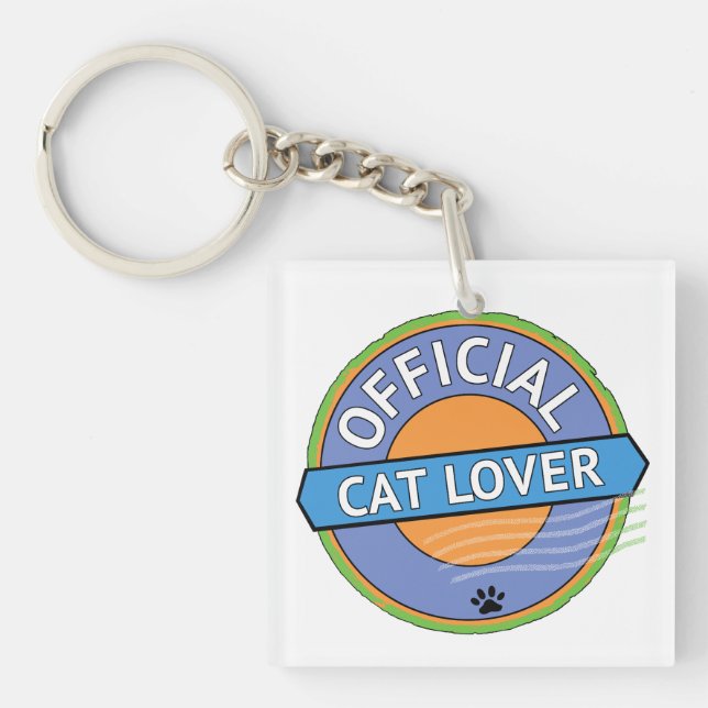 Official Cat Lover Key Ring (Front)