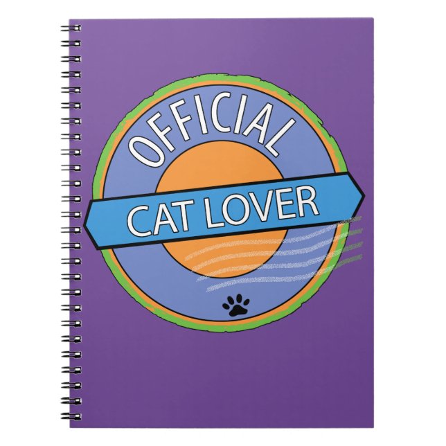 Official Cat Lover   Notebook (Front)