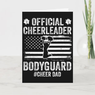 Official Cheerleader Bodyguard Cheerleading Funny Card