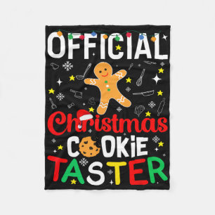 Official Christmas Cookie Taster Byking Byker Holi Fleece Blanket