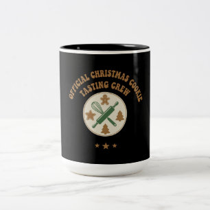 Official Christmas Cookie Tasting Crew Retro Two-Tone Coffee Mug