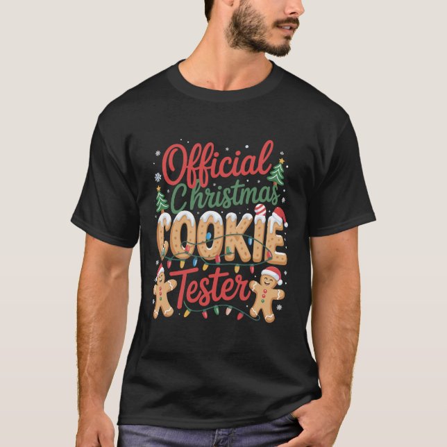 Official Christmas Cookie Tester Crew Baking Xmas T-Shirt (Front)