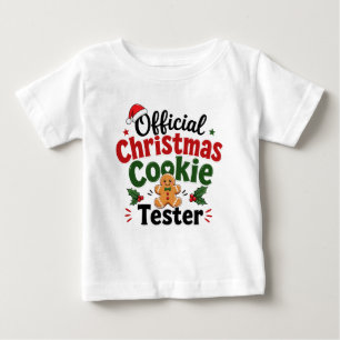 Official Christmas Cookie Tester Cute Holiday Baby T-Shirt