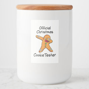 Official Christmas cookie tester Food Label