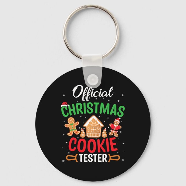 Official Christmas Cookie Tester - Funny Xmas Baki Key Ring (Front)