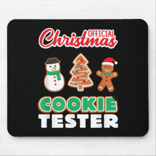 Official Christmas Cookie Tester T Shirt Xmas Cute Mouse Pad