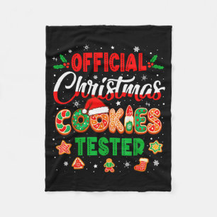 Official Christmas Cookie Tester Taster Baking Cre Fleece Blanket