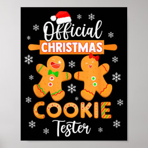 Official Christmas Cookie Tester Taster Baking Cre Poster