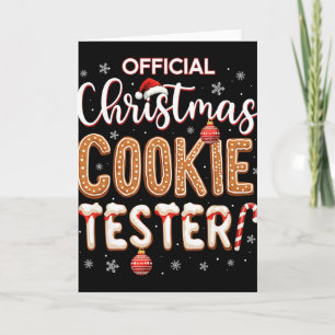 Official Christmas Cookie Tester Taster King Crew Card