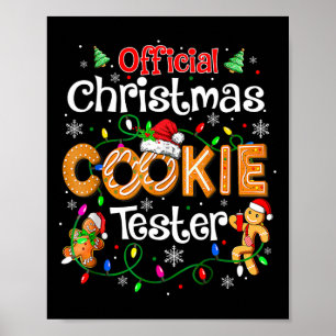 Official Christmas Cookie Tester Taster King Crew Poster