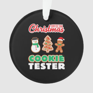 Official christmas cookie tester xmas cute gift ornament
