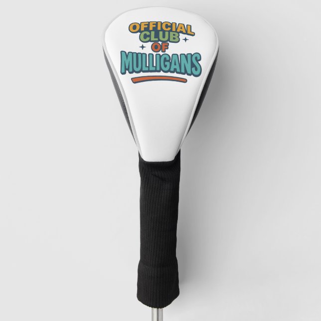 Official Club of Mulligans Golf Head Cover (Front)