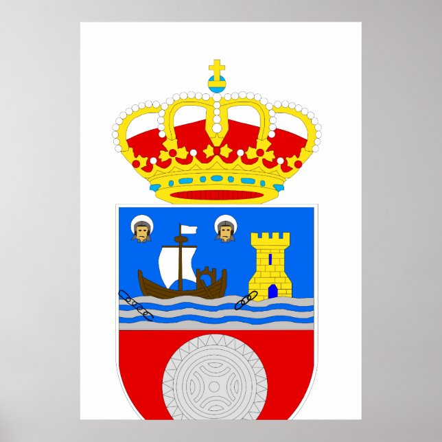 Official Coat of Arms Cantabria Spain Symbol Logo Poster (Front)