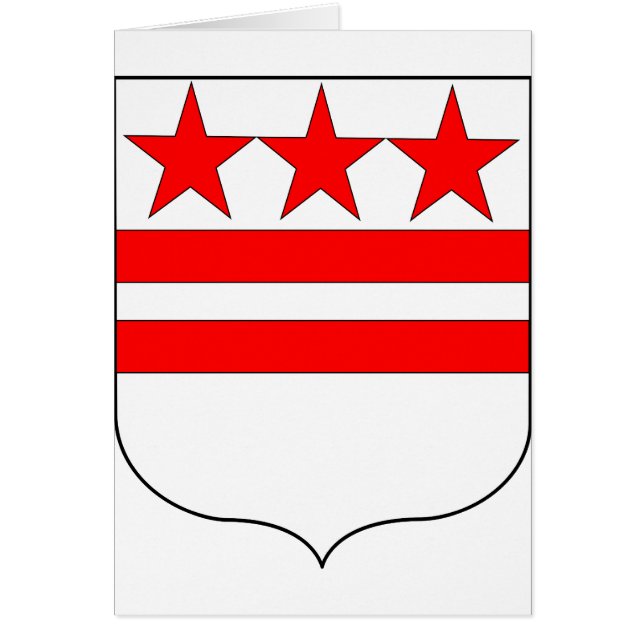 Official Coat of Arms of George Washington Family (Front)