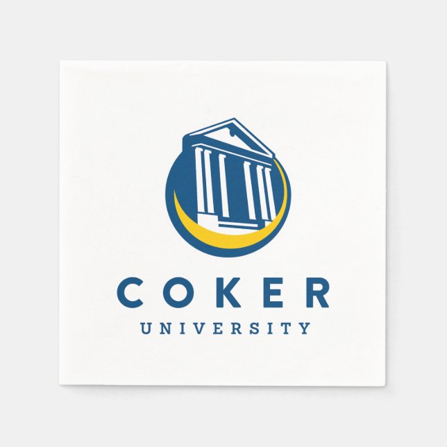 Official Coker University Logo Napkin (Front)