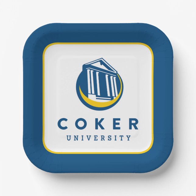 Official Coker University Logo Paper Plate (Front)