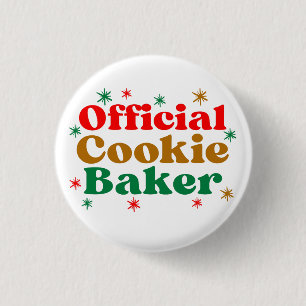 OFFICIAL COOKIE BAKER 3 CM ROUND BADGE