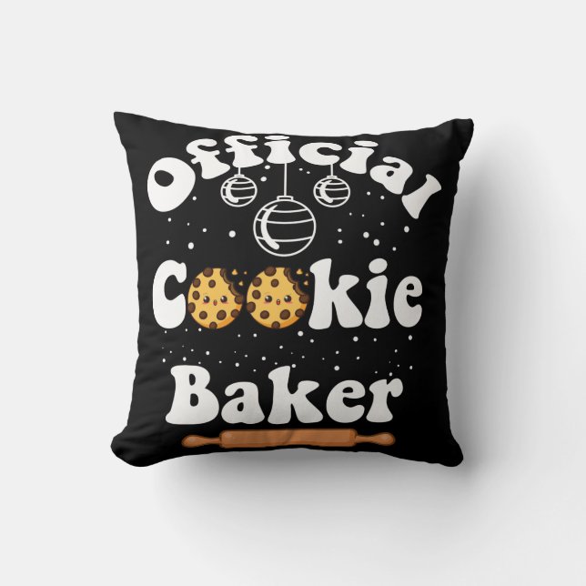 Official Cookie Baker Cookie Lovers Christmas Cushion (Front)