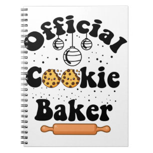 Official Cookie Baker Cookie Lovers Christmas Notebook