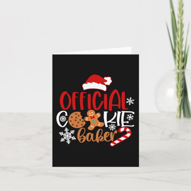 Official cookie baker snowflakes santa christmas p card (Front)