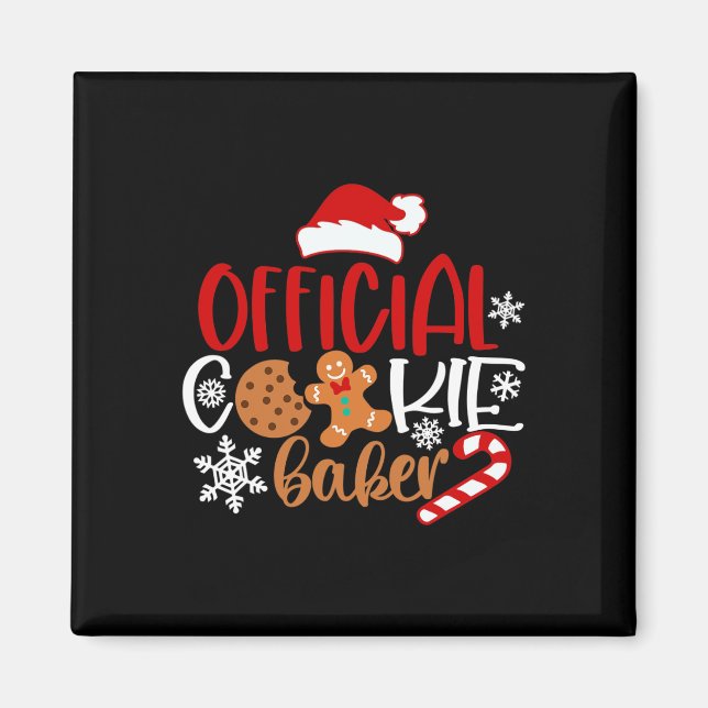 Official cookie baker snowflakes santa christmas p magnet (Front)