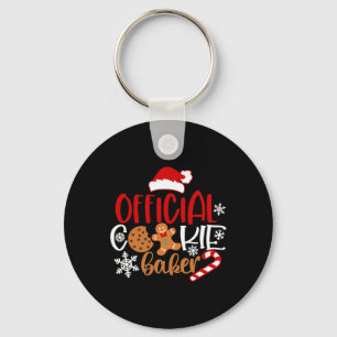 Official Cookie Byker Snowflakes Santa Christmas P Key Ring