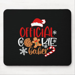 Official Cookie Byker Snowflakes Santa Christmas P Mouse Pad