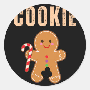 Official Cookie Eater Funny Christmas Couples Matc Classic Round Sticker