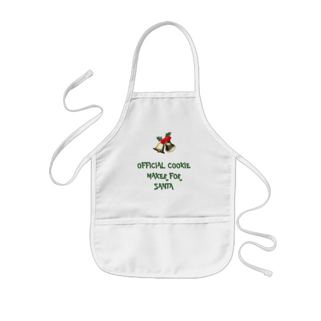 Official Cookie Maker For Santa Kids Apron (Front)