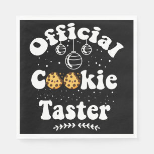 Official Cookie Taster Cookie Lovers Christmas Napkin