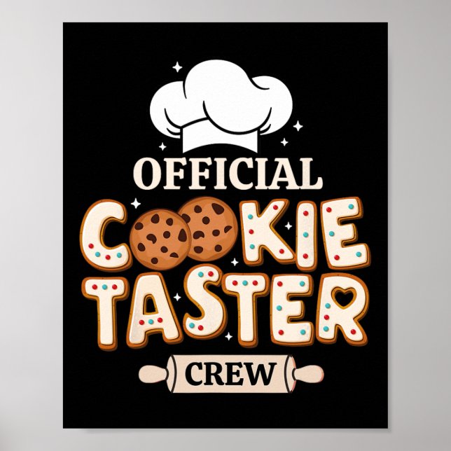 Official Cookie Taster Crew Funny Byking Team Fami Poster (Front)