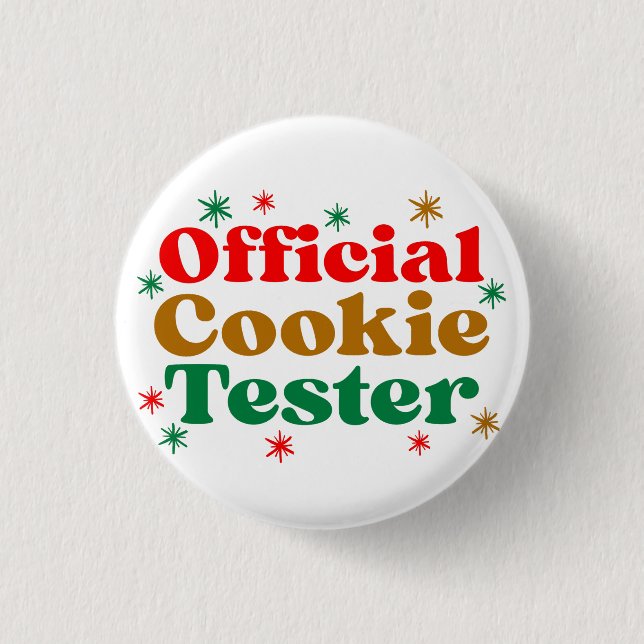 OFFICIAL COOKIE TESTER 3 CM ROUND BADGE (Front)