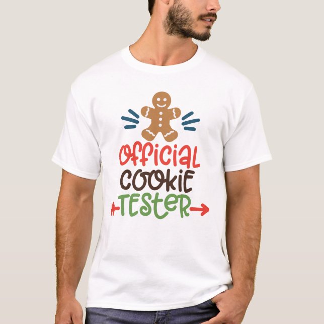 Official Cookie Tester Christmas T-Shirt (Front)