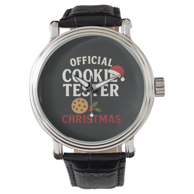 Official Cookie Tester Christmas Tee Watch (Front)