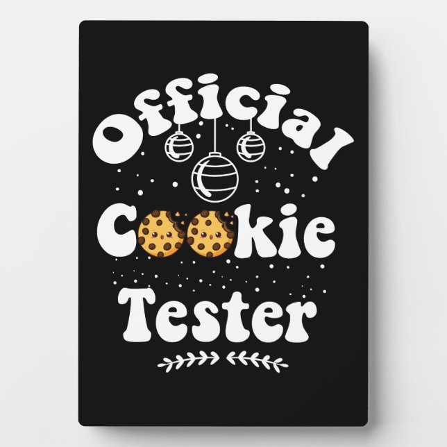 Official Cookie Tester Cookie Lovers Christmas Plaque (Front)