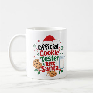 Official Cookie Tester for Santa Christmas Holiday Coffee Mug