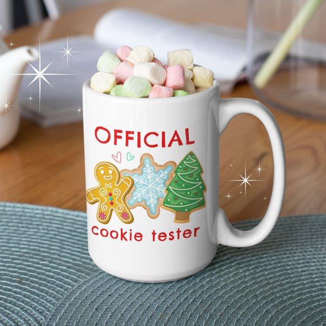 Official Cookie Tester Funny Christmas Coffee Mug (Yummy! Just yummy!)
