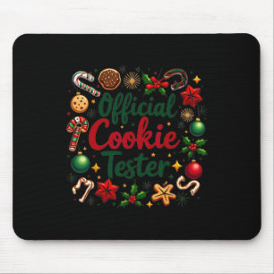 Official Cookie Tester Funny Christmas Couples Mat Mouse Pad