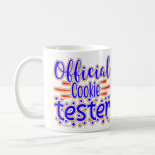 OFFICIAL COOKIE TESTER funny cookie party gift     Coffee Mug (Left)