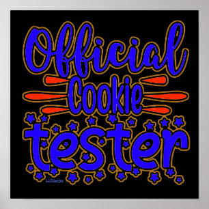 OFFICIAL COOKIE TESTER funny cookie party gift Poster